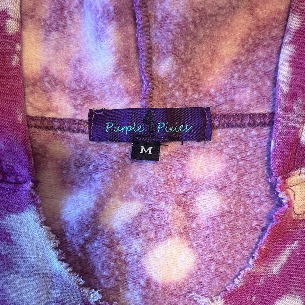 Purple Pixies Kids Tie Dye Sweatshirt Hoodie